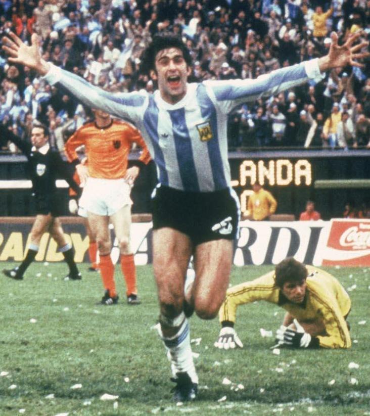 Mario Kempes, celebrando uno de sus goles en la final de Argentina '78 (Foto: wikipedia.org)